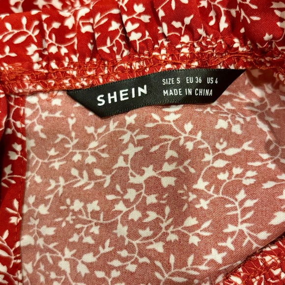 Red Floral Blouse - Picture 2 of 3